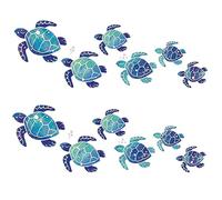 CORTNEY 12 Pezzi Adesivi Bagno Decorativi, Adesivi Murali Bagno, Decorazioni Bagno in Vinile con Tartaruga Marina, Decalcomania Tartaruga per Bagno, Camera da Letto, Soggiorno, WC, Asilo