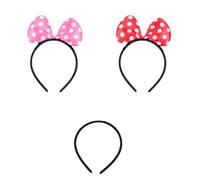 CORTNEY 3 Pezzi Orecchie, da Topolina Mouse Orecchie Fascia per Capelli Adulti Costume Carnevale Compleanno Cosplay Halloween