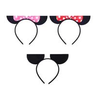 CORTNEY 3 Pezzi Orecchie Minnie, da Topolina Mickey Mouse Orecchie Fascia per Capelli Adulti Costume Carnevale Compleanno Cosplay Halloween