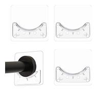 CORTNEY 4 Pezzi Supporti Adesivi per Tenda da Doccia, Supporto Adesivo da Parete per Tenda da Doccia, Supporto Autoadesivo per Montaggio a Bastone da Parete Senza Foratura