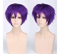 Corto ondulato rosso argento grigio chiaro oro giallo verde verde rosa viola arancione peli sintetici Bianca parrucca cosplay universale +wigcap 12