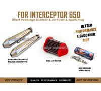 Corto Silenziatore & Filtro Aria & Spark Spina Per Reale Enfield Interceptor 650