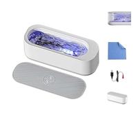 Corvante Ultrasonic Glasses Cleaner, Clearzy Ultrasonic Glasses Cleaner, Rechargeable, Home Portable, for Glasses, Rings, Necklaces, Jewelry, Watches, and Dentures, Fast Cleaning, No Scratches (1PCS)