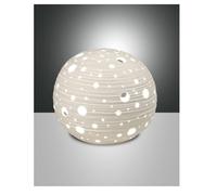 Corvara lampada da tavolo rotonda metallo e ceramica ø 20 bianco