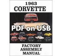 Corvette Fabbrica Montaggio Manuale Pdf USB 1963 1964 1965 1966 1967 Chevrolet