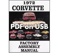Corvette Fabbrica Montaggio Manuali Su USB 1968 1969 1970 1971 1972 Chevrolet