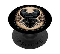 Corvi della mitologia norrena - nodo celtico Huginn e Muninn PopSockets PopGrip Adesivo