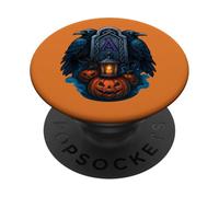 Corvi e Zucche Halloween Vichingo Pietra Runica Rune Norrene PopSockets PopGrip Adesivo