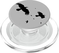 Corvi o corvi in volo silhouette minimalista PopSockets PopGrip per MagSafe