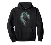 Corvo Corvide del Genere Raven Felpa con Cappuccio