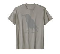 Corvo Corvo Merlo Silhouette di Uccello Gotico Vintage Maglietta