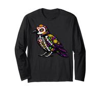 Corvo Corvo Messicano Sugar Skull Calavera Viva Mexico Party Maglia a Manica