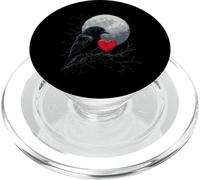 Corvo Cuore Luna Uomo Gotico Cupo Donna Corvo Nero PopSockets PopGrip per MagSafe