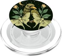 Corvo e Falena Notturna | Estetica Natura Mistica PopSockets PopGrip per MagSafe