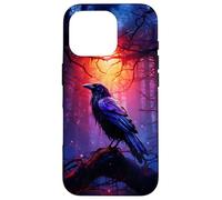Corvo mistico nella foresta incantata Custodia per iPhone 16 Pro