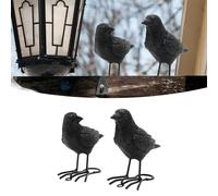 Corvo Ornamento Set di due figure decorative realistiche per la tua casa