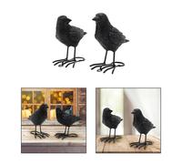 Corvo Ornamento Set di due figure decorative realistiche per la tua casa