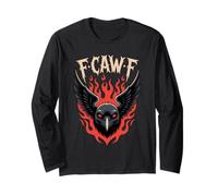 Corvo Scuro Corvo Umorismo Creepy Flame Gothic Maglia a Manica