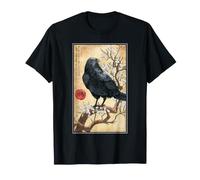 Corvo su Un Ramo Dr. monekers Design Halloween Ukiyo e Maglietta