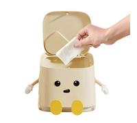 Corvo ufficio può | Push Push Open Waste con coperchio, contenitore di immondizia | Scatola di immondizia di vanità di backup dello spazio, mini rifiuti anti-smell per il bagno