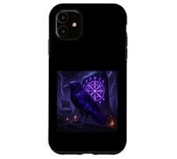 Corvo vichingo Hugin & Munin Viking Runen Albero della Vita Custodia per iPhone 11