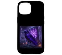 Corvo vichingo Hugin & Munin Viking Runen Albero della Vita Custodia per iPhone 15