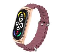 CORXEFXEF Cinturino in morbido silicone con custodia protettiva in metallo, adatto per Xiaomi Mi Band 3/4/5/6/7/8/9, impermeabile, regolabile, sportivo, traspirante, unisex, cinturino di ricambio