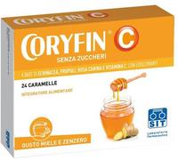 Coryfin C Senza Zuccheri Miele e Zenzero 24 Caramelle