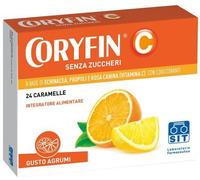 Coryfin C Senza Zucchero Caramelle Agli Agrumi Integratore 24 Pezzi