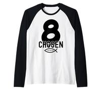 Cosa 8 Religioso 8 Anni di Gesù 8 Compleanno Maglia con Maniche Raglan