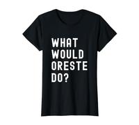 Cosa Avrebbe Fatto Oreste? Maglietta con Stampa Grafica Economica, Donna, Nero, XL