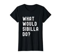 Cosa Avrebbe Fatto Sibilla? Maglietta con Stampa Grafica Economica