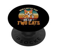 Cosa c'è di meglio di un gatto 2 gatti PopSockets PopGrip Adesivo