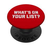 Cosa c'è nella tua lista? Divertente costume da Babbo Natale PopSockets PopGrip Adesivo