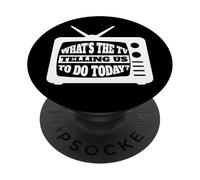 Cosa ci dice di fare oggi la TV - Media TV Internet PopSockets PopGrip Adesivo