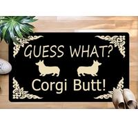 Cosa Dice Il Corgi? Zerbini Per Interni Assorbente Zerbino Antiscivolo Tappeto Bagno Per Esterno Porta Casa 40 X 60Cm
