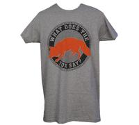 Cosa Dice La Volpe Maglietta Emblema Adulto: Grigio Heather
