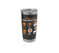 Cosa faccio nel mio tempo libero: appassionato di hamburger, amante degli hamburger Bicchiere termico in acciaio inox doppia parete