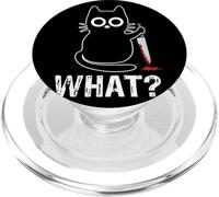 Cosa? - Gatto divertente con coltello Design grafico PopSockets PopGrip per MagSafe