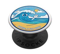 Cosa ha detto l"oceano a Beach It Waves Divertente papà scherzo gioco di parole PopSockets PopGrip Adesivo