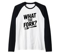 Cosa La Forchetta? Cucina Divertente Umorismo Cucina Maglia con Maniche Raglan