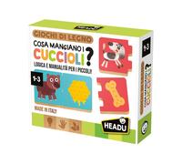 HEADU - Cosa Mangiano i Cuccioli - Logica e Manualità per i piccoli! - Un Gioco Educativo per Bambini dai 2 ai 4 Anni - Made in Italy | IT60896