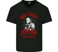 Cosa Non Uccide Halloween Serial Killer Maglietta In Cotone A V Per Uomo