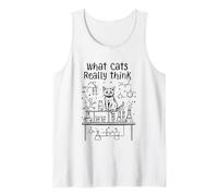 Cosa pensano Davvero i Gatti, Scienza Fisica Divertente per Gli Amanti dei Gatti Canotta