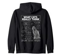 Cosa pensano Davvero i Gatti, Scienza Fisica Divertente per Gli Amanti dei Gatti Felpa con Cappuccio