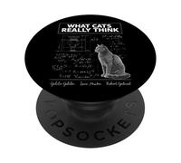 Cosa pensano davvero i gatti, scienza fisica divertente per gli amanti dei gatti PopSockets PopGrip Adesivo