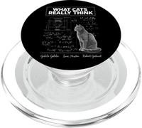 Cosa pensano davvero i gatti, scienza fisica divertente per gli amanti dei gatti PopSockets PopGrip per MagSafe