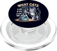 Cosa pensano davvero i gatti, scienza fisica divertente per gli amanti dei gatti PopSockets PopGrip per MagSafe