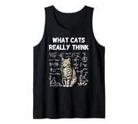 Cosa pensano Davvero i Gatti Smart Cat Science Nerd Humor Canotta