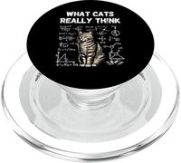 Cosa pensano davvero i gatti Smart Cat Science Nerd Humor PopSockets PopGrip per MagSafe